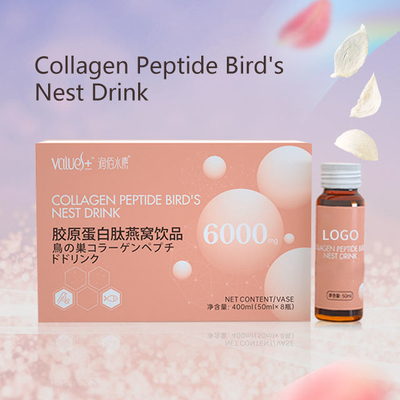OEM 미용 피부 미백 및 노화 방지 미용 콜라겐 펩타이드 새 둥지 구강 액체