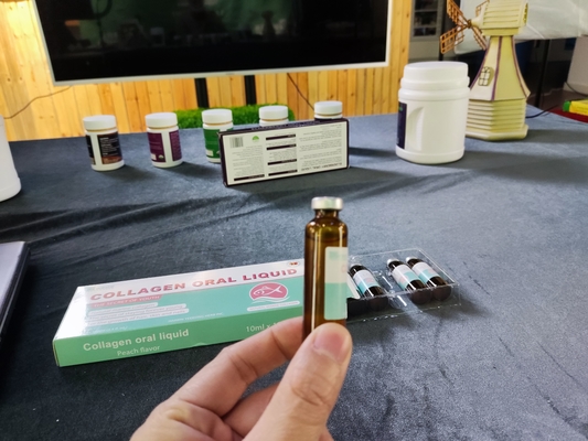 100% 천연 생선 콜라겐 펩티드 음료 미용 구강 액체 미용 10ml 건강 보조 식품 OEM 도매