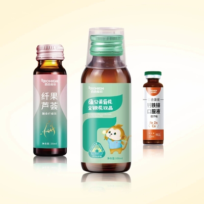 콜라겐 음료 구강 액체 버섯 엘더베리 여성 30ml 50ml OEM 유리 PE 병