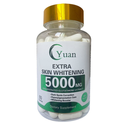5000MG 3X 추가 미백 진주 분말 OEM 글루타맥스 글루타티온 피부 미백 알약