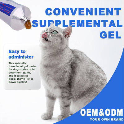 OEM&amp;ODM 개 고양이 비타민 미네랄 건강한 관리는 겔 외에 120g 애완 영양을 보충합니다
