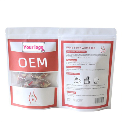 OEM 100% 천연 허브 섬유종 차 자궁 청소 여성 눈물 완화 통증 따뜻한 자궁 차
