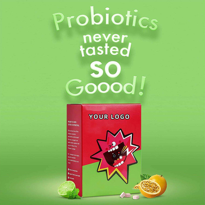 설탕 자유로운 구두 Probiotic 거품 마름모꼴 정제 이 잇몸 건강과 신선한 호흡을 위한 30억 CFU